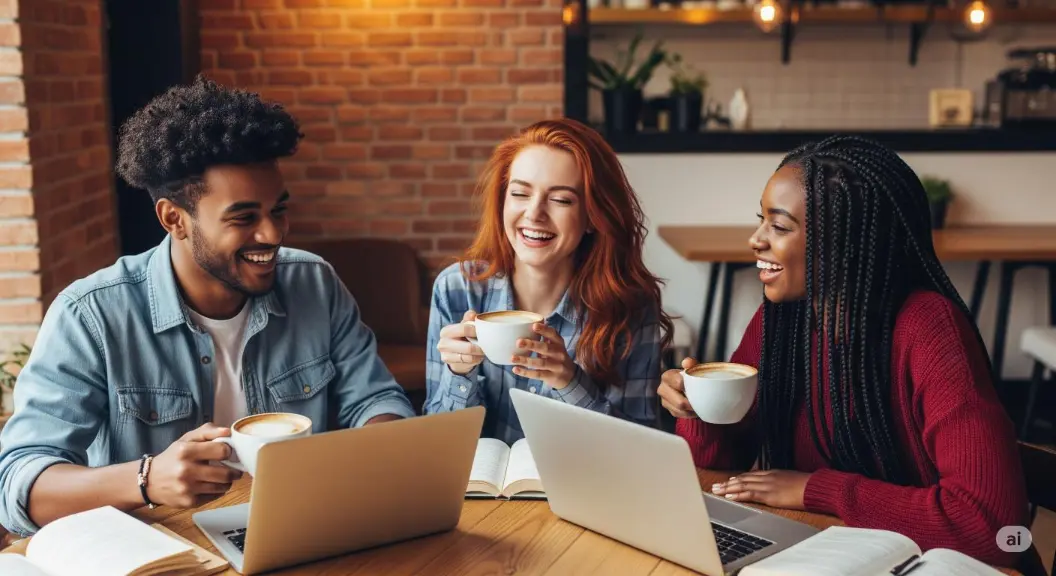 Study group connecting for motivation in blended classrooms.