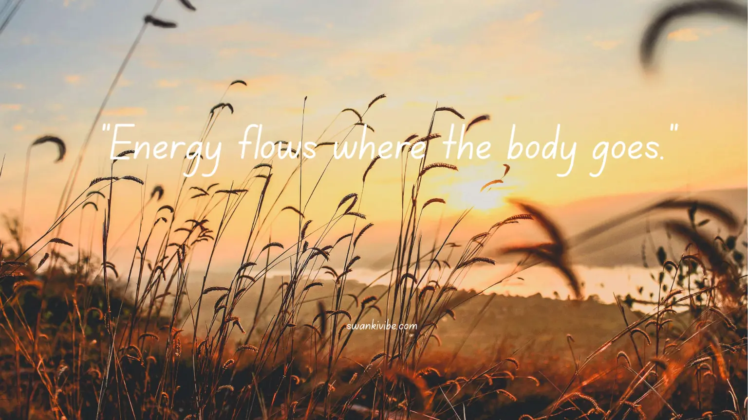 Energy flows, where your body goes