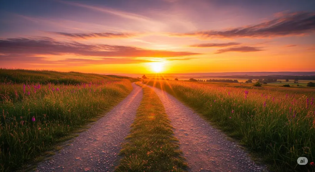 Sunrise symbolizing new beginnings in hybrid learning motivation.