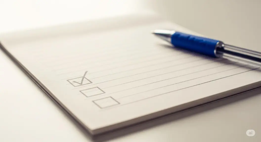 Small task checklist for hybrid learning motivation.