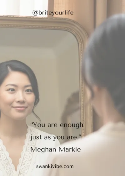 Person embracing self-worth in front of a mirror after a breakup.
