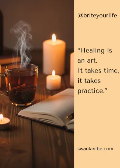 Cozy journaling scene for emotional healing after a breakup.