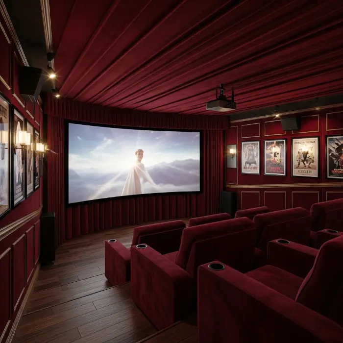Art-Deco-Inspired-Home-Theater idea