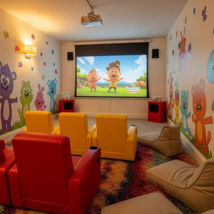 Kids friendly home theater idea