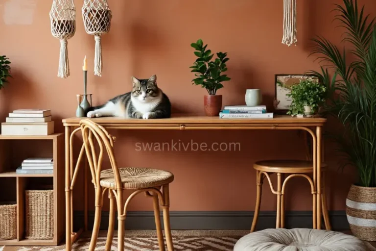 bohemian home office decor