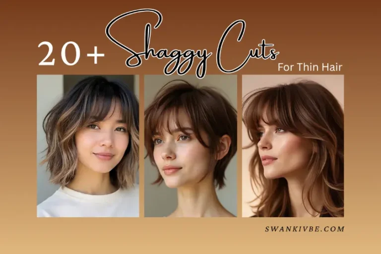 feature image of 20+ shaggy haircuts for thin hair