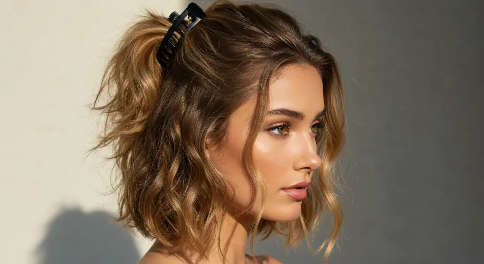 twist claw clip hairstyle