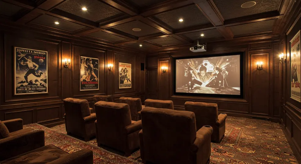 COMFORTABLE SITTING IN A HOME THEATER