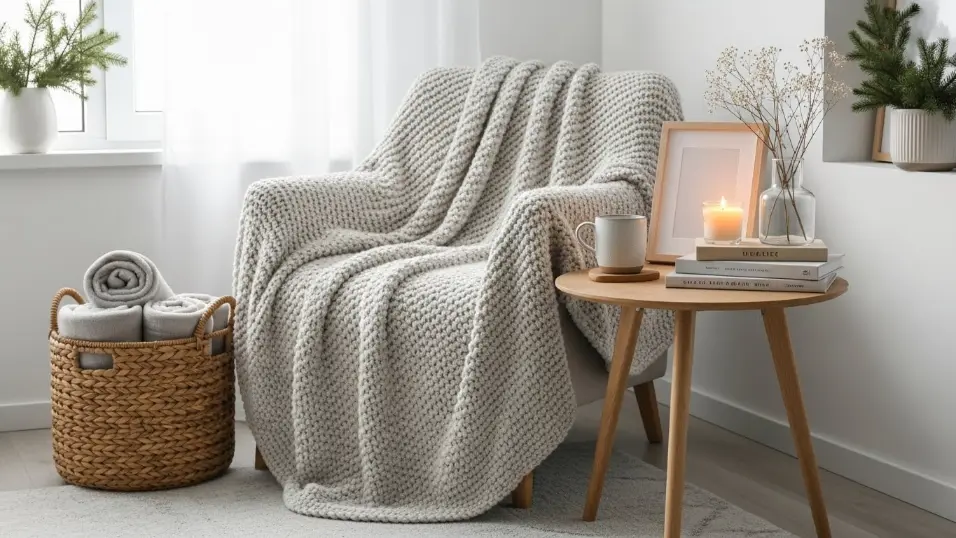  Clean and calm home environment as part of a winter holiday reset routine.