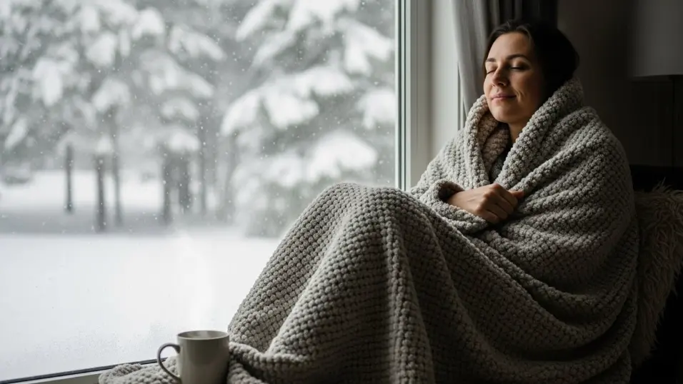  Peaceful winter moment representing a complete winter holiday reset routine.