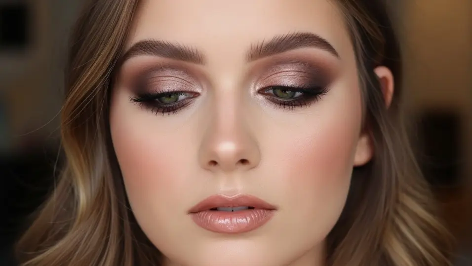  Winter eye makeup look for dry skin.