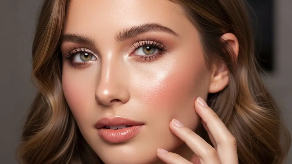 Everyday winter makeup look for dry skin.