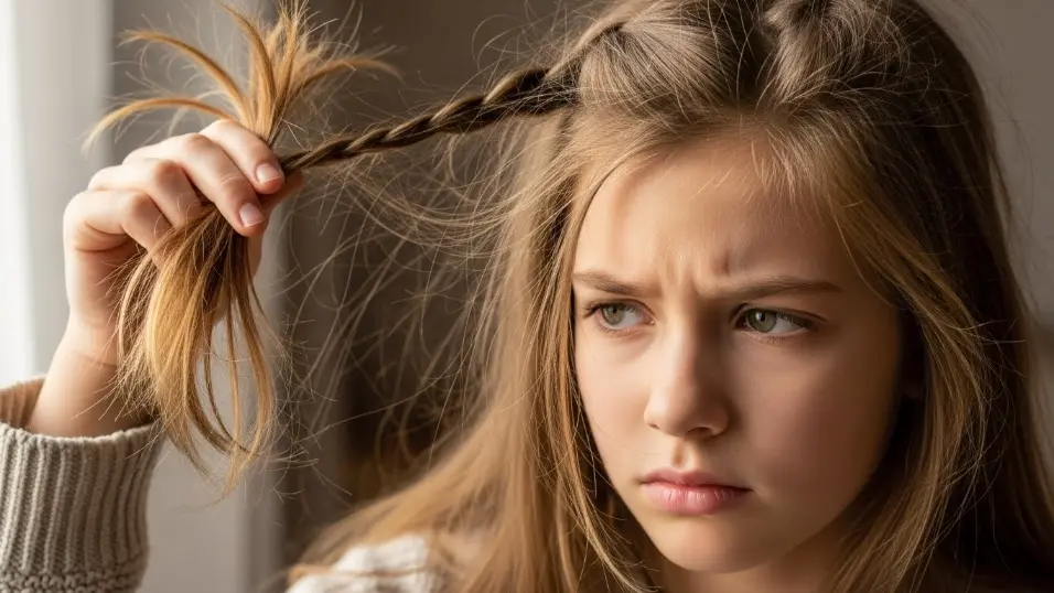 Hair damage caused by poor winter hairstyle choices.