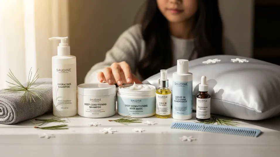 Winter hair care routine essentials.