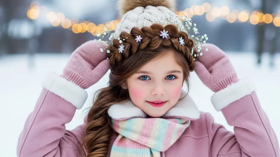 cute girl with hairs beautiful